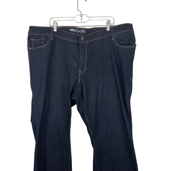 Old Navy Wide Leg Jeans Rockstar Womens‎ Size 26 High Rise Dark Wash 5 Pocket - Picture 4 of 9